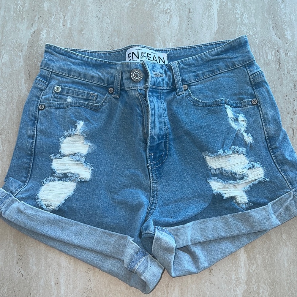 Distressed Denim Shorts size S - never worn